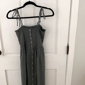 aerie Smocked Midi Dress